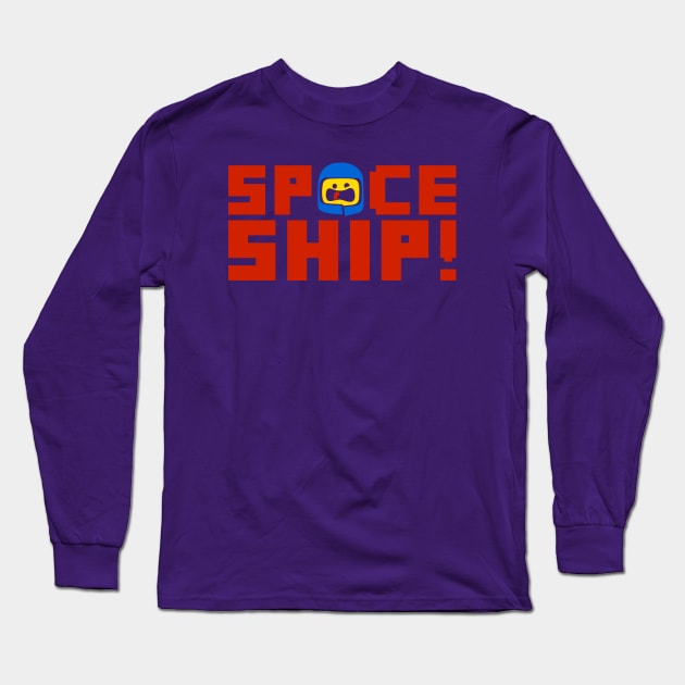 SPACESHIP! Long Sleeve T-Shirt by demonigote